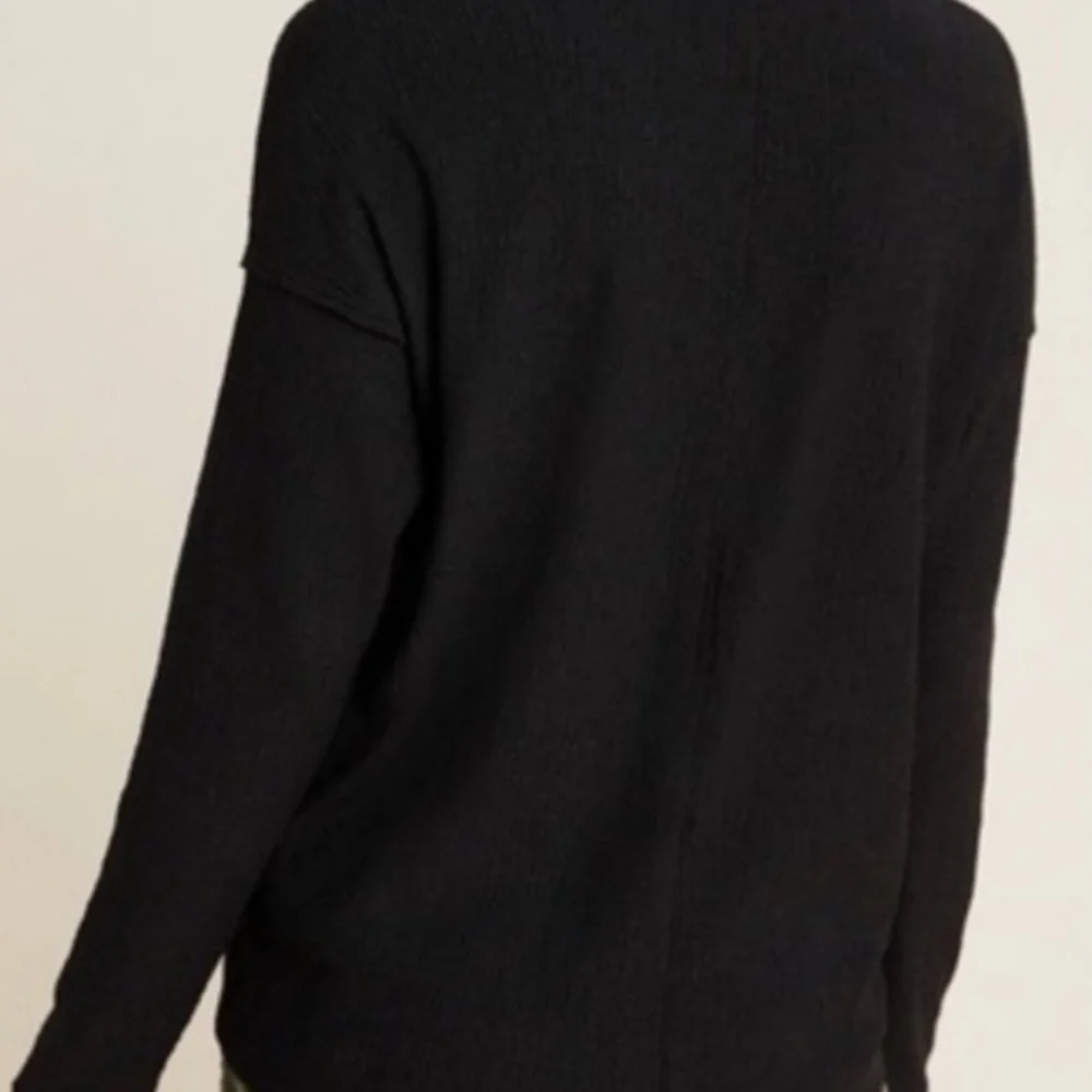 Anthropologie Brand New Textured Black Ling sleeve Top. XL. NWT! - Picture 14 of 15